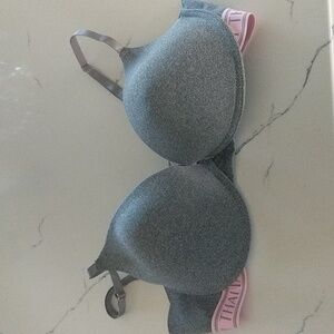 Thalia Sodi T Shirt Bra Size 36C Push Up Padded Heathered Gray Knit